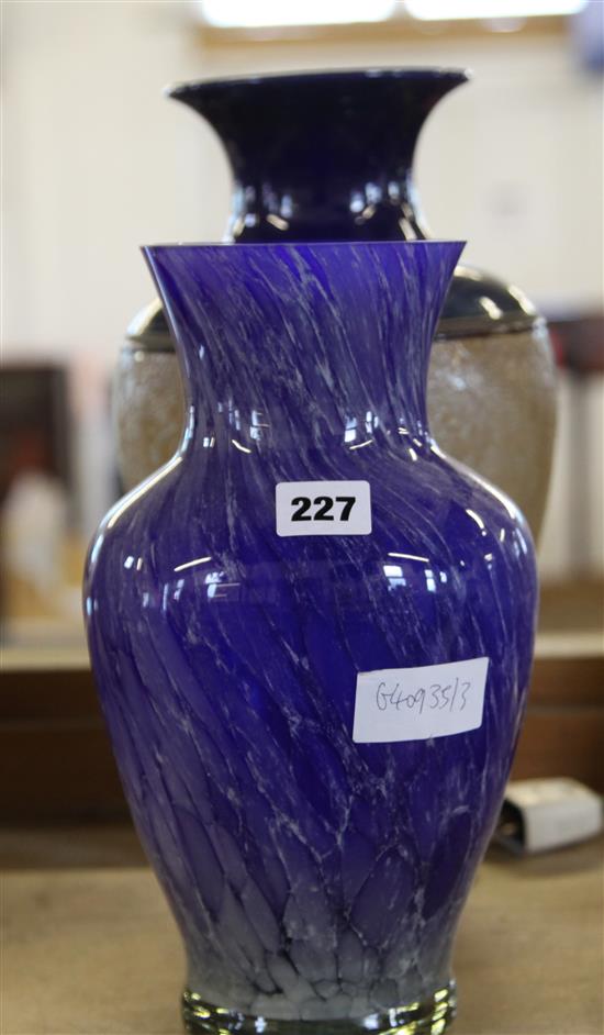 Doulton vase & a glass vase